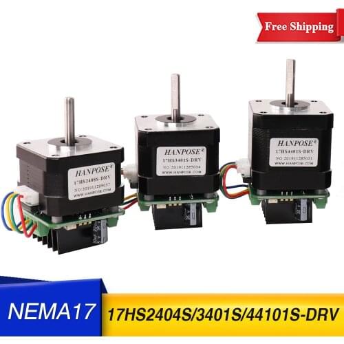 New 17hs2408S 3401S 4401S 42 two-phase four wire stepping motor with micro back driver 0.6A For 3D printer accessories