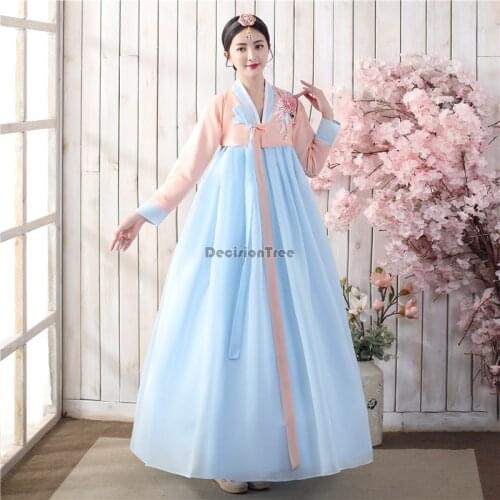2021 korean hanbok traditional costumes for women elegant hanbok palace korean wedding oriantal dance costume noble performance
