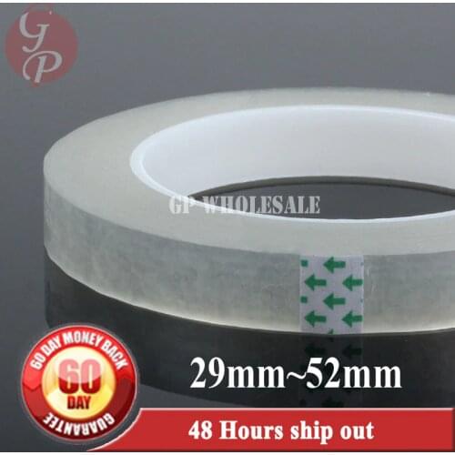 66M/roll 29mm~52mm Width PET High-temp Withstand Insulate Anti-Flame Adhesive Mylar Tape for Transformer Coil Wrap transparent
