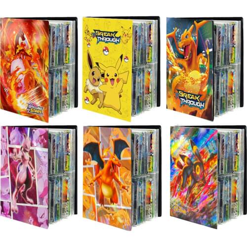 240Pcs Pokemon Card Book Games Charizard Pikachu Anime Album Toys Collection Card Pack Collection Booklet Kids Gifts Toys