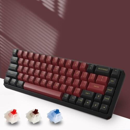 2.4G Wireless Dual-Mode Gaming Mechanical Keyboard 68 Key BPT Keycap RGB Backlight Hot Swap Gateron Switch For PC Laptop Desktop