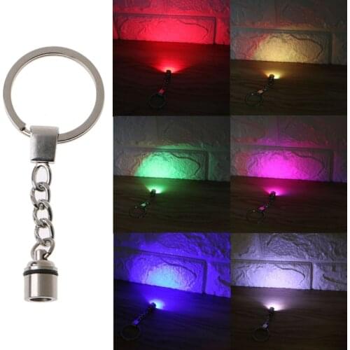 Crystal Key Chain LED Light Keychain Luminated Keyring Pendant DIY Resin Epoxy Accessories