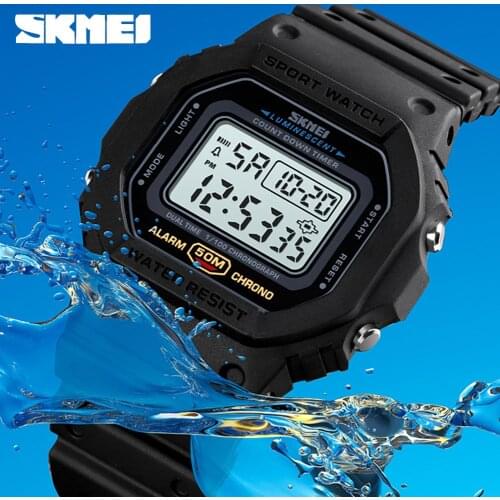 SKMEI Multifunctional Digital Sport Watch Men 2 Time Count Down Mens Wristwatches Fashion Retro Male Watches reloj hombre 1628