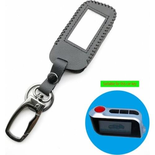 Black Leather A93 A39 A63 Case Cover Car Key for Starline Two Senses Car Alarm Remote Control LCD Transmitter Keychain