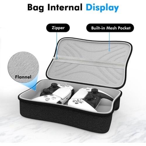 Travel Storage Bag Compatible w/ PS5 Luxury Console Protective Bag Travel Carry Case for Dualsense Wireless Controller