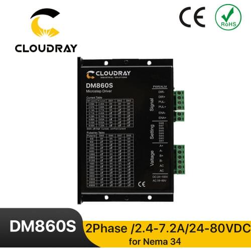 DM860S Stepper Motor Driver 24-100VDC 18-80VAC for Nema 34 Stepping Motor Controller CNC Engraving Machine