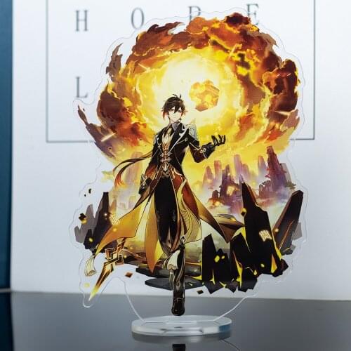 Genshin Impact Shogun Zhongli Hutao Ganyu Eula Yanfei Xiao Cosplay Acrylic Stand Creative Character Model Plate Collection Gift