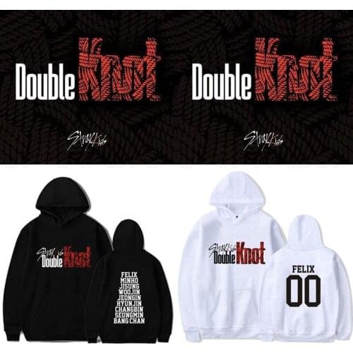 Kpop Stray Kids Album Double Knot Hoodie Unisex Casual Pullover Top