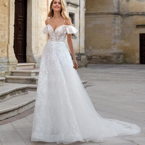 Best Selling Lace Wedding Dresses Off Shoulder Tulle Bridal Wedding Gowns Sweetheart Princess Bridal Dress 2021
