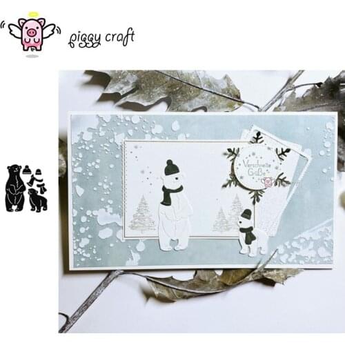 Piggy Craft metal cutting dies cut die mold Christmas hat bear Scrapbook paper craft knife mould blade punch stencils dies