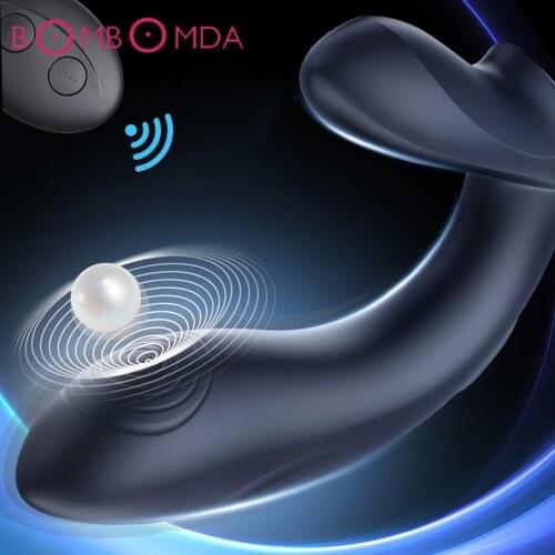 Male Prostate Massager Vibrator Man Butt Plug Vibrating Anal Plug Dildo Buttplug Adult Wireless Remote Erotic Sex Toys for Men