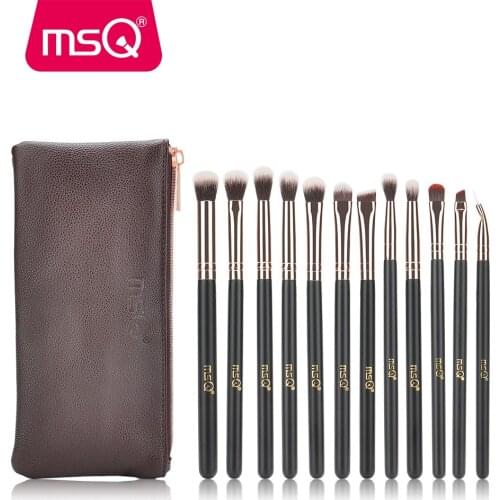 MSQ 12pcs Eyeshadow Makeup Brushes Set Concealer Eye Shadow Blending Eyeliner Dtail pincel maquiagem Rose Gold Make Up Brush