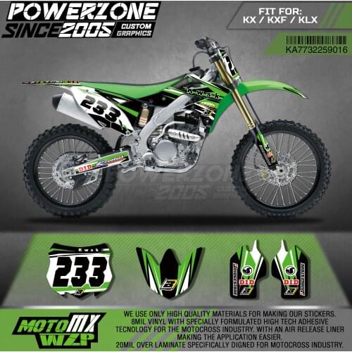 PowerZone Custom Team Graphics Decals 3M Stickers Kit For Kawasaki Sticker Decal 2013-2016 KX250F 16