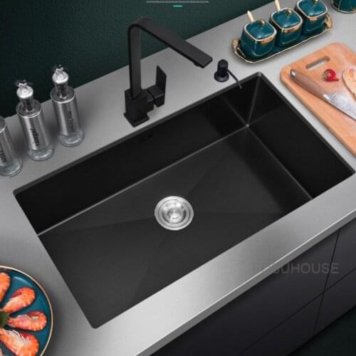 Nano Sink, Single Black Sink, Embedded Sink, Small 304 Stainless Steel Sink, Big Kitchen sink stainless steel kitchen fixtures