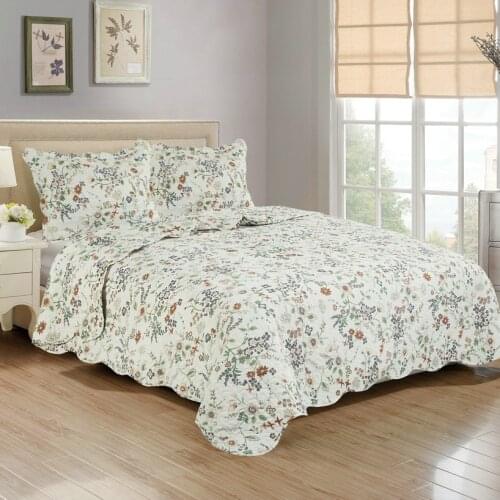3 pcs Quilted Polyester Bedspread Set Queen Size Anti-pilling Summer Quilt Winter Bed Sheet Microfiber Bedding Cover Bed Spread