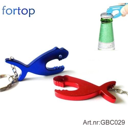 Big head fish shape bottle opener key ring for bar/mental bottle opener/beer bottle opener ring/beer bottle bee can opener
