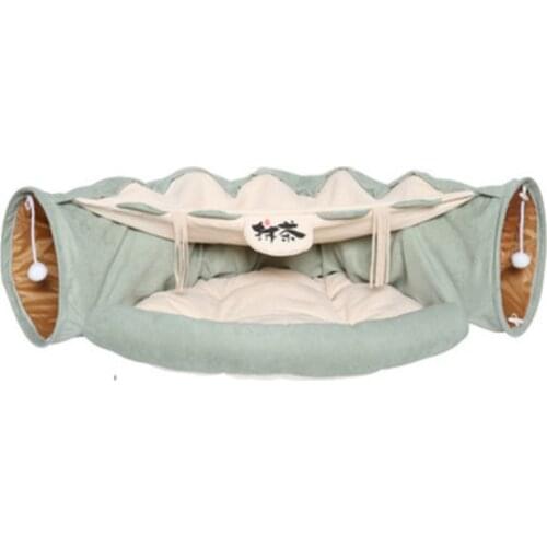 Collapsible Removeable Cat Tunnel Tube Pet Interactive Play Toys Sound Paper Ring Bell For Cat Ferrets Puppy