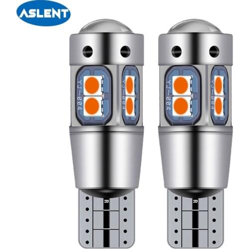 ASLENT 2X LED W5W T10 194 168 W5W 10SMD Led Parking Bulb Auto Wedge Clearance Lamp CANBUS super Bright White License Light Bulbs