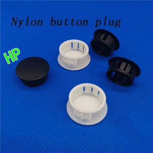 Button type plug HP distribution box hole plug panel bulk head plug plastic iron plate plug nylon cover