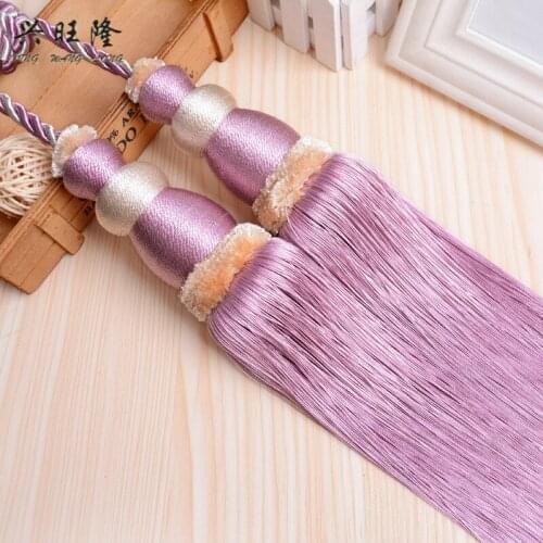XWL 2Pcs 4 Balls Curtain Tassel Tieback Buckle Hanging Belts Bind Ropes Curtain Accessories Strap Fringe Tiebacks Home Decor