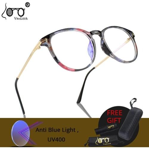 Women Anti Blue Ray Computer Glasses Round Transparent Eyeglasses for Men Spectacle Frame Oculos De Grau Fashion Clear Lenses