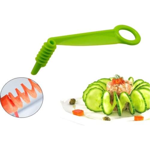1PC Spiral Slicer Blade Hand Slicer Cutter Cucumber Carrot Potato Vegetables Spiral Knife Kitchen Accessories Tools Random Color