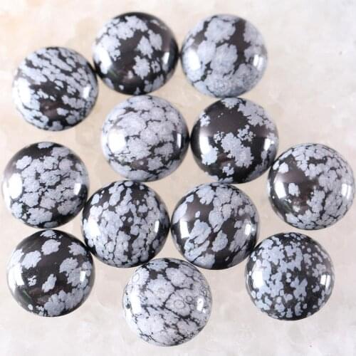 16MM Round CAB Cabochon Natural Stone Snow Flake Jaspers No Drilled Hole Beads For Jewelry Making Bracelet Earring 10Pcs K925