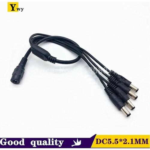 12V full copper DC1 female split 4 male one drag four centralized power distribution line DC5.5*2.1MM monitoring power cord