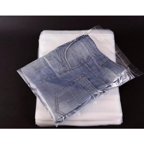 28x42cm,5silk Clear Self-adhesive Clothing Plastic Packaging Bag, Thick PE Bag for Apparel Shirts Jean, 100 Pack free ship HB251