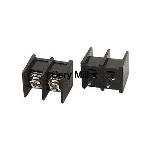 9.5mm Pitch 2 Poles Screw Terminal Blocks Black 20A