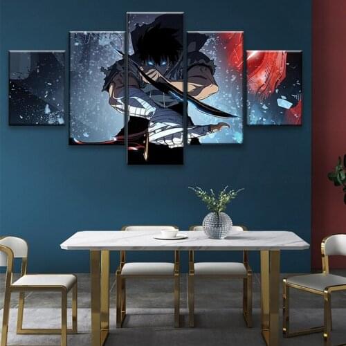 Anime Poster HD Wallpaer Solo Leveling Oil Painting Home Decor Sung Jin Woo Cartoon Canvas Art Wall Picture Wall