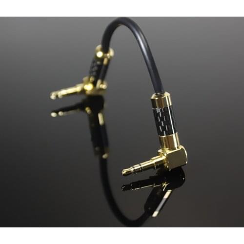 Newest Brand FENGRU 15CM 3.5mm Male to 3.5mm Male Gold-plated braided Stereo Audio Cable For Headphone Amplifier MP3