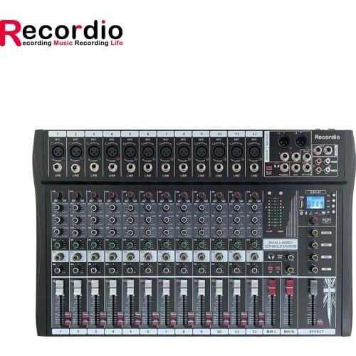 GAX-CT12 High quality professional digital audio mixer with amplifier mixer Blueteeth USB function