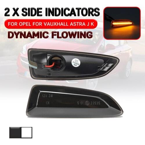 Car Flowing Turn Signal Light Lamp LED Dynamic Side Marker Light For Opel Astra J K For Zafira C For Insignia B For Grandland X