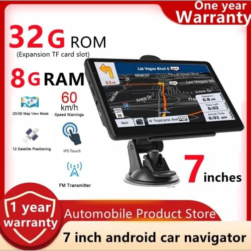 Car GPS Navigation 7 Inch android monitor 8GB HD Screen GPS Navigator gps car europe 2021 navigator for cars