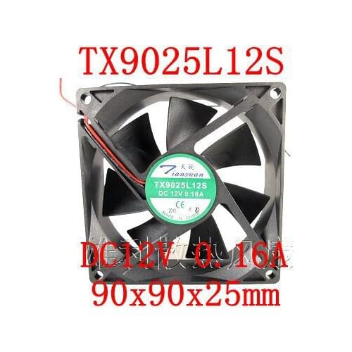 Free Shipping New original TX9025L12S 12V 0.16A 8CM 90x90x25mm quiet cooling fan