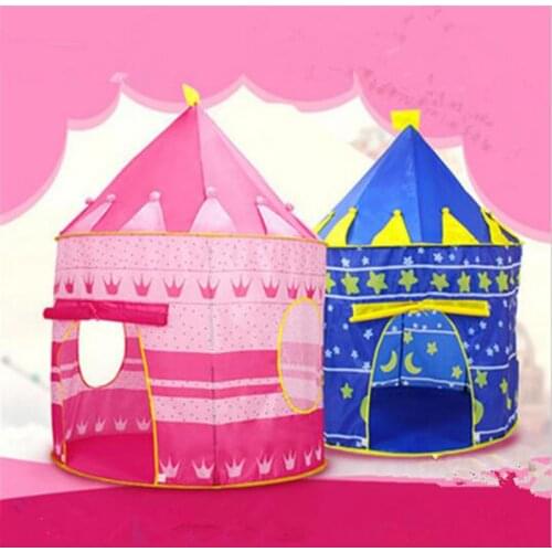 Prince Castle Children Tent Toys outdoor game Ocean Ball tent pit pool Folding Portable Castle Cubby Play House christmas gift