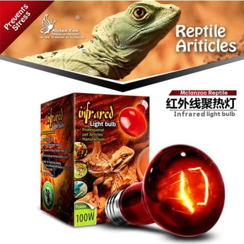 E27 Heat Light Bulb Sterlizer Lamp 25/40/60/100W Pet Infrared Heating Lamp Reptile Turtle Amphibians Lizards Temperature Control