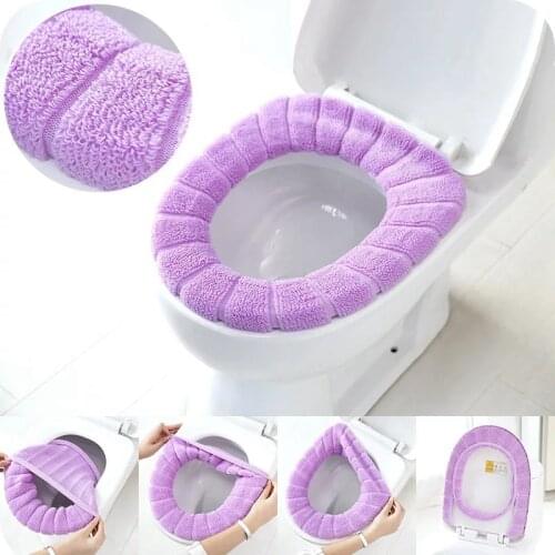 Elastic Thick Toilet Seat Cover Washable WC Toilet Cover Bathroom Accessories Universal Toilet Mat