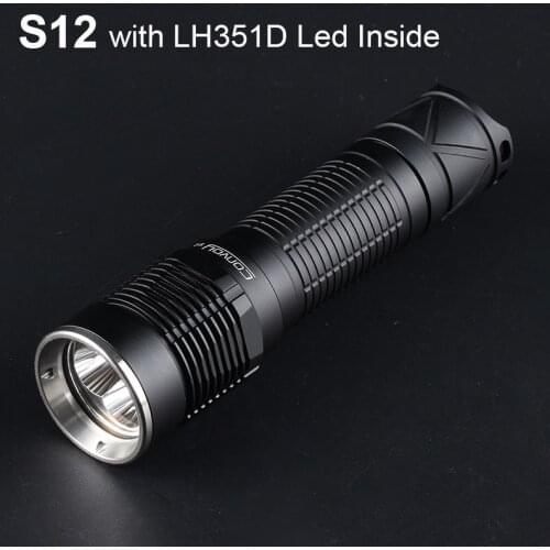 Convoy S12 with LH351D Flashlight 3*Led Driver Linterna 21700 High Powerful Flash Light Camping Fishing EDC Latarka Work Lamp