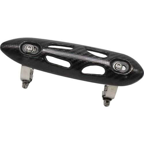 Motorcycle Exhaust Muffler Silencer Pipe Cover Heat Shield Protector for 33-57mm Tubes (Carbon Fiber)