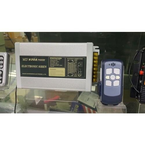 KUNFINE Federal Signal 400W wireless car siren 10 tones with Microphone 2 light switches without speaker