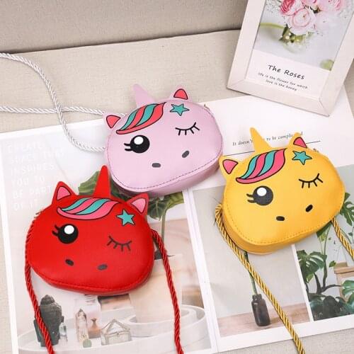 Lovely Childrens Mini Coin Purse Handbag PU Leather Girls Change Wallet Shoulder Bags Cute Animal Baby Kids Small Crossbody Bag