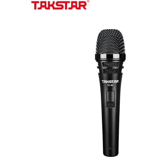 TAKSTAR TA-60 On-stage Dynamic Microphone Cardioid Metal Wired Handheld Vocal Mic with On/Off Switch for Karaoke SpeechLoudspeak