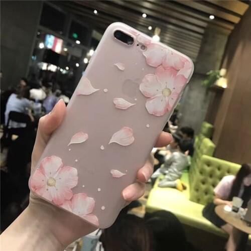 Cute Flower Silicone Case on For iPhone 7 8 Plus X XS Fundas Apps Icon Soft back Cover on For iPhone 6 6S 7 8 Plus X xs Max case