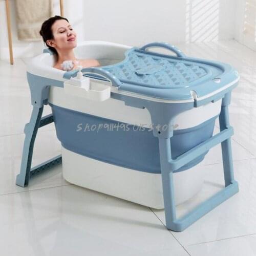 Folding Bathtub Full Body Bathing Artifact Adult Bathing Tank Children Baby Swimming Bathtub Large Household