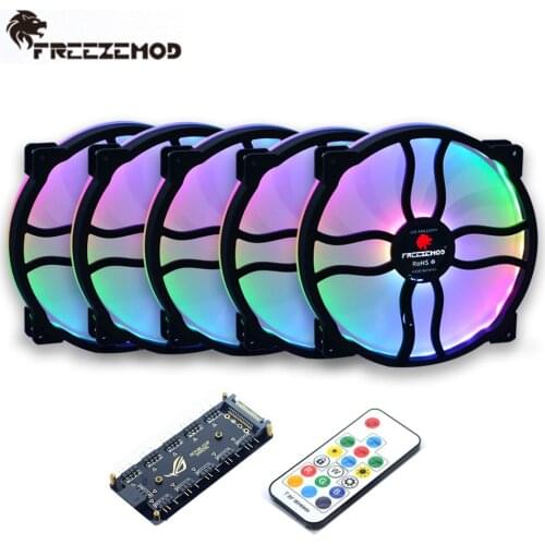 FREEZEMOD Water Cooler Radiator Fan LED 5V A-RGB 20CM Chassis Fan AURA SYNC Water Cooling Kit CE ROSH For Modding Rainbow Aurora