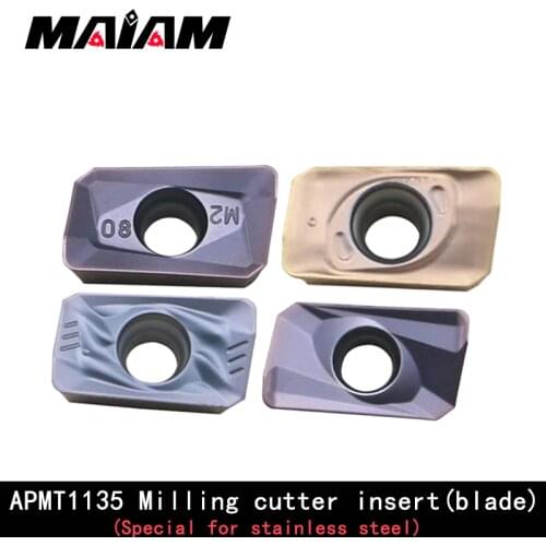High quality apmt1135 insert(blade ) FM/H2/M2/XM stainless steel turning tool and milling cutter rod co-used APMT type insert