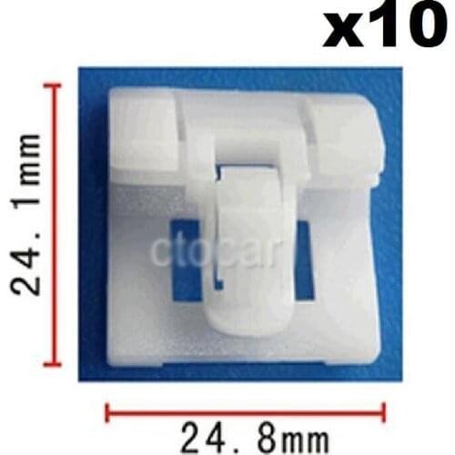 10pcs OEM Glass Window Clamp For Honda 91510-SR3-003 For Civic 92-95 Window Belt Moulding Clip Retainer