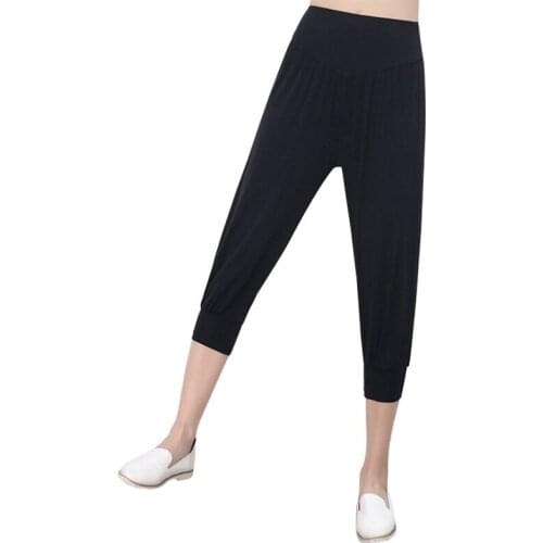 Summer Sleep Wear for Women Pajama Loose Night Pants Sleep Wear for Women Calf-Length Pants Loungewear Sleep Bottoms